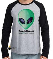Camiseta Manga Longa Acorda Humano Camiseta Manga Longa Acorda Humano