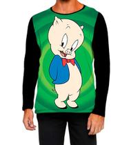 Camiseta Manga Longa Ads gaguinho porquinho looney Tunes 1