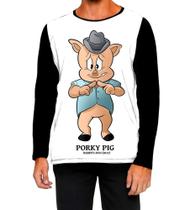 Camiseta Manga Longa Ads gaguinho porquinho looney Tunes 2