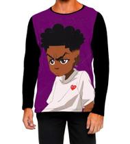 Camiseta Manga Longa Ads Huey Freeman The Boondocks Black 1