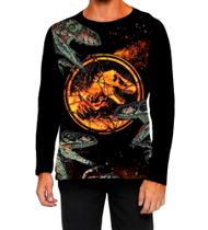 Camiseta Manga Longa Ads Jurassic World Fallen Kingdom Dinossauro