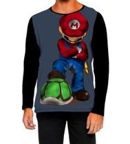 Camiseta Manga Longa Ads Super Mario Luigi Mario boss 9