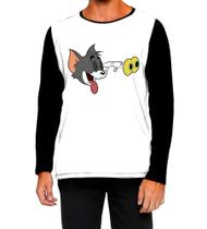 Camiseta Manga Longa Ads Tom e Jerry Gato e rato 2