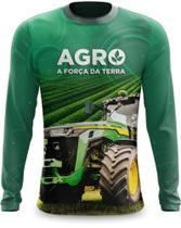 Camiseta Manga Longa Agro a Força da Terra Roça