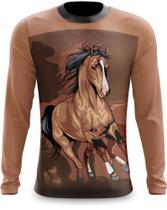 Camiseta Manga Longa Agro Cavalo Horse Roça Fazenda