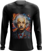 Camiseta Manga Longa Albert Einstein Físico Brilhante Gênio 2 Camiseta Manga Longa Albert Einstein Físico Brilhante Gênio 2