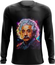 Camiseta Manga Longa Albert Einstein Físico Brilhante Gênio 3 Camiseta Manga Longa Albert Einstein Físico Brilhante Gênio 3