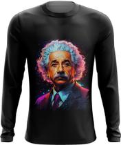 Camiseta Manga Longa Albert Einstein Físico Brilhante Gênio 4