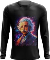 Camiseta Manga Longa Albert Einstein Físico Brilhante Gênio 7 Camiseta Manga Longa Albert Einstein Físico Brilhante Gênio 7
