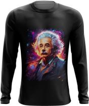 Camiseta Manga Longa Albert Einstein Físico Brilhante Gênio 8 Camiseta Manga Longa Albert Einstein Físico Brilhante Gênio 8