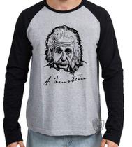 Camiseta Manga Longa Albert Einstein rosto