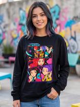 Camiseta Manga Longa Anime Guerreiras do K-Pop Tamanho:08Cor:Preto Camiseta Manga Longa Anime Guerreiras do K-Pop Tamanho:08Cor:Preto