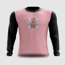 Camiseta Manga Longa Anjo Capivara Majestosa