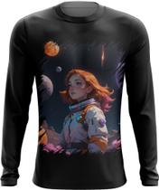 Camiseta Manga Longa Astronauta Dance Vaporwave 2