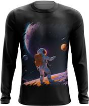 Camiseta Manga Longa Astronauta Dance Vaporwave 5