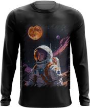 Camiseta Manga Longa Astronauta Dance Vaporwave 7