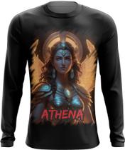 Camiseta Manga Longa Athena Deusa da Sabedoria Mitologia Grega 1 Camiseta Manga Longa Athena Deusa da Sabedoria Mitologia Grega 1