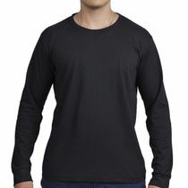 Camiseta Manga Longa Básica 100 Algodão Premium Várias Cores Camiseta Manga Longa Básica 100 Algodão Premium Várias Cores