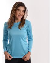 Camiseta Manga Longa Básica Dry Fit Camisa Feminina Academia