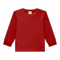 Camiseta Manga Longa Básica Infantil Menino Milon em Algodão Tamanho:3Cor:Vermelho