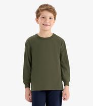 Camiseta Manga Longa Básica Rovitex Kids Verde Camiseta Manga Longa Básica Rovitex Kids Verde