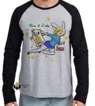 Camiseta Manga Longa blusa Adventure Time Fiona Cake