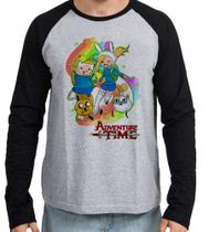 Camiseta Manga Longa blusa Adventure Time Jake Finn Fionna Cake