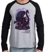 Camiseta Manga Longa blusa Alien Camiseta Manga Longa blusa Alien