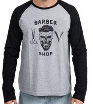 Camiseta Manga Longa blusa Barber Shop Camiseta Manga Longa blusa Barber Shop