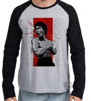 Camiseta Manga Longa blusa Bruce Lee