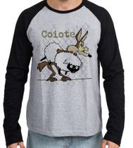 Camiseta Manga Longa blusa Coiote ovelha