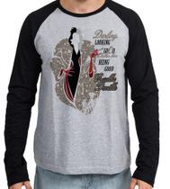Camiseta Manga Longa blusa Cruella Deville Looking 101 dalmatas good