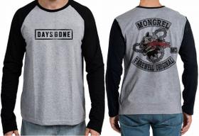 Camiseta Manga Longa blusa Days Gone Emblema