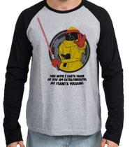 Camiseta Manga Longa blusa De volta para o futuro Marty Darth vulcano Camiseta Manga Longa blusa De volta para o futuro Marty Darth vulcano