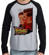 Camiseta Manga Longa blusa De volta para o futuro Marty George McFly Camiseta Manga Longa blusa De volta para o futuro Marty George McFly