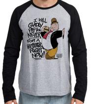 Camiseta Manga Longa blusa Dudu Hambúrguer Camiseta Manga Longa blusa Dudu Hambúrguer