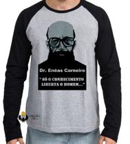 Camiseta Manga Longa blusa Enéas Carneiro direita conhecimento