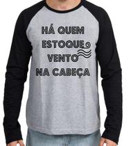 Camiseta Manga Longa blusa Estocar vento
