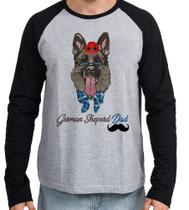 Camiseta Manga Longa blusa German Sheperd Dad Camiseta Manga Longa blusa German Sheperd Dad