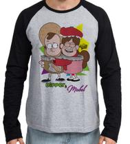 Camiseta Manga Longa blusa Gravity Falls Mabel Dipper Camiseta Manga Longa blusa Gravity Falls Mabel Dipper