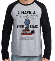 Camiseta Manga Longa blusa Grey's Anatomy Barca Derek