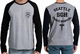 Camiseta Manga Longa blusa Grey's Anatomy Seattle Grace