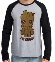 Camiseta Manga Longa blusa Groot Bebê