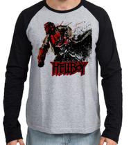 Camiseta Manga Longa blusa HellBoy Camiseta Manga Longa blusa HellBoy