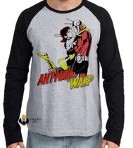 Camiseta Manga Longa blusa Homem Formiga e a Vespa