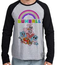 Camiseta Manga Longa blusa incrivel mundo gumball Camiseta Manga Longa blusa incrivel mundo gumball