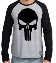 Camiseta Manga Longa blusa Justiceiro punisher