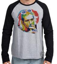 Camiseta Manga Longa blusa Kurt Cobain nirvana Camiseta Manga Longa blusa Kurt Cobain nirvana