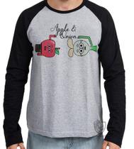 Camiseta Manga Longa blusa Maçã e Cebola Camiseta Manga Longa blusa Maçã e Cebola