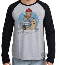 Camiseta Manga Longa blusa Marinheiro Free